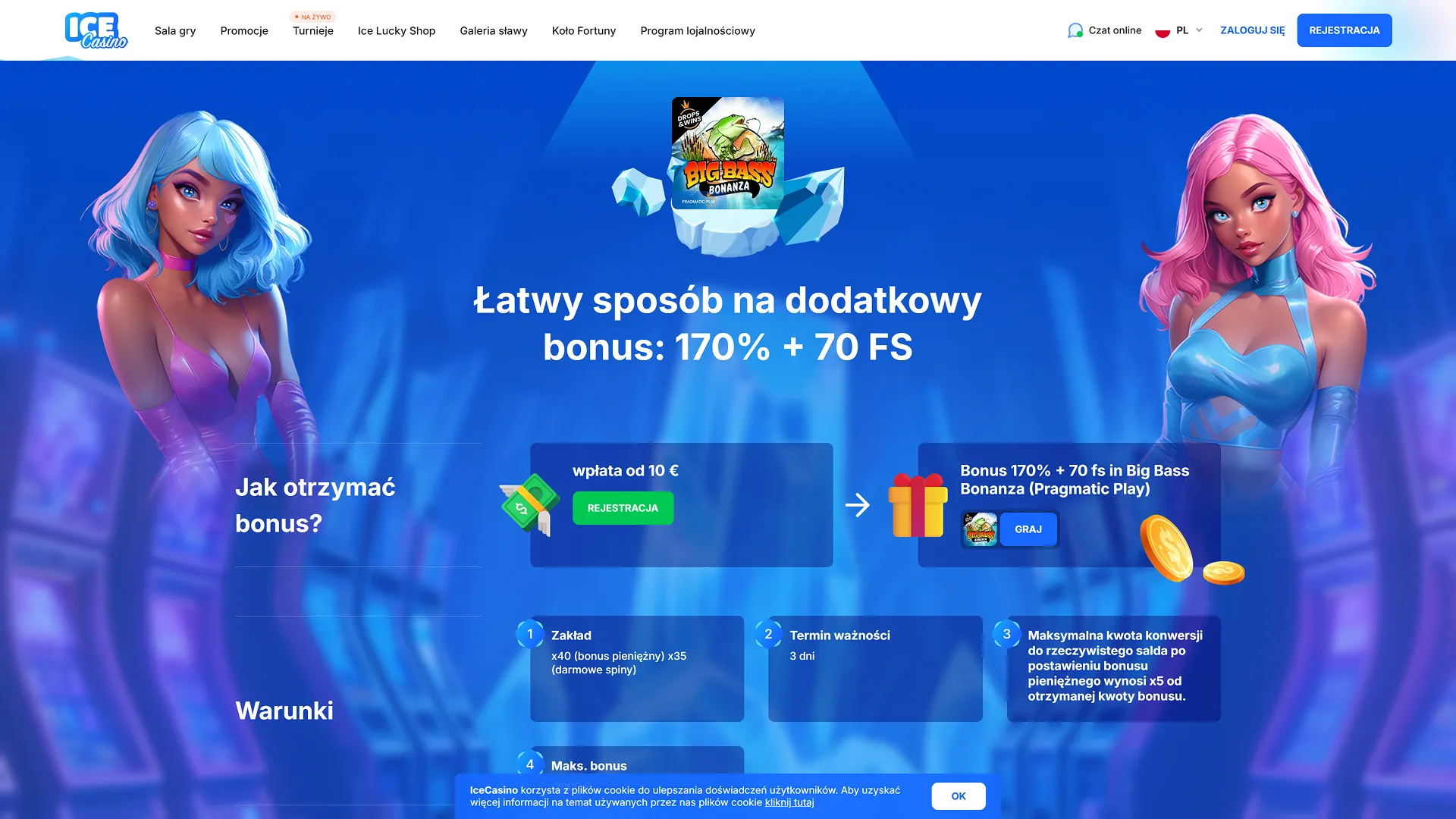 Ice Casino interface screenshot