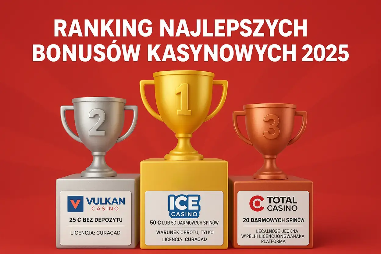 Ranking najlepszych bonusów kasynowych 2025