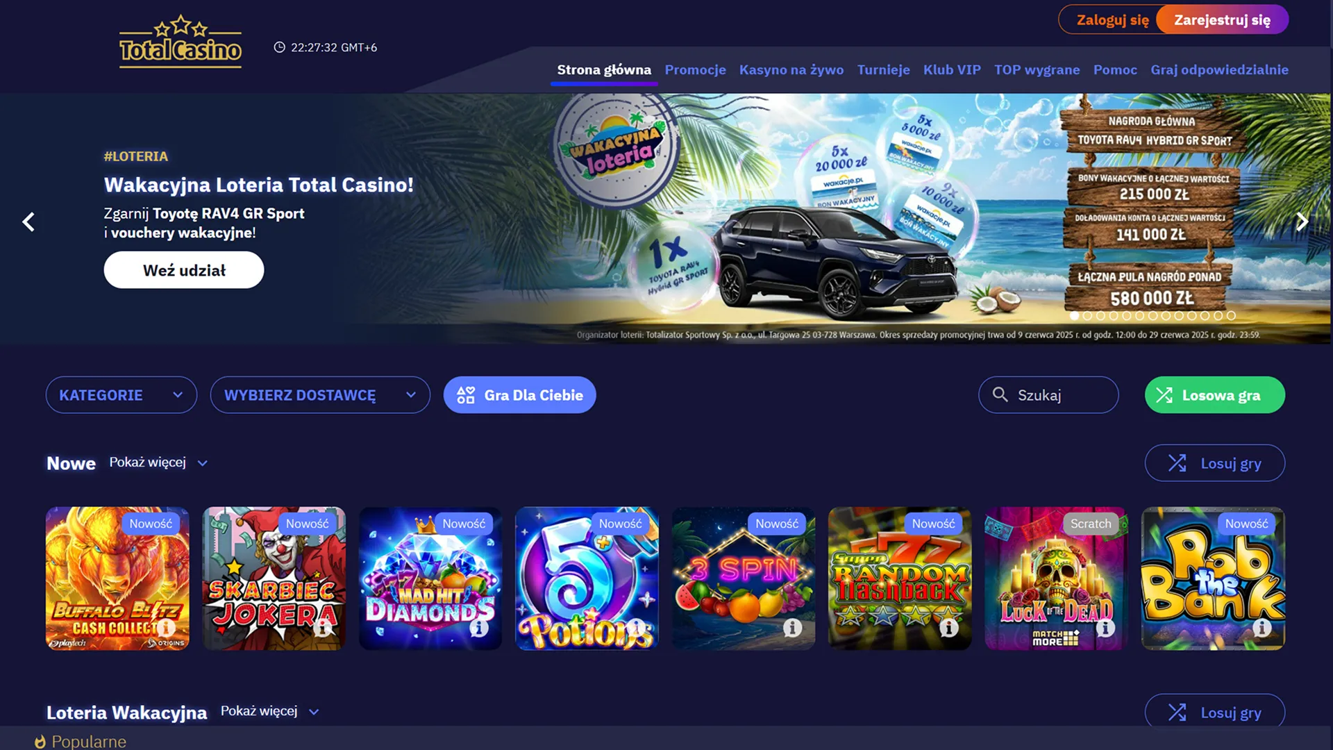 Total Casino polska platforma